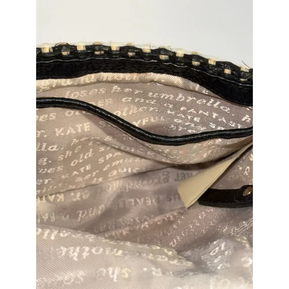 Kate Spade NY Cobble Hill Straw Abela Crossbody, Black Pebble Leather